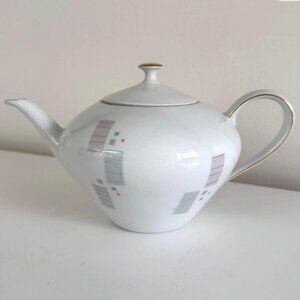 Rare 1960's Bareuther Waldsassen Bavaria Teapot Midcentury Modern Geometric